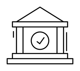 Aufkleber - Banking, finance, approve icon. Simple line, outline elements of business and finance icons for ui and ux, website or mobile application