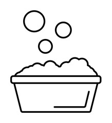 Aufkleber - basin, bubble, soap icon. simple line, outline bathroom icons for ui and ux, website or mobile appli