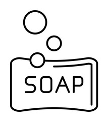 Aufkleber - soap, bubble icon. simple line, outline bathroom icons for ui and ux, website or mobile application