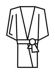 Poster - Bathrobe, clothes icon. Simple line, outline bathroom icons for ui and ux, website or mobile application