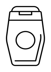 Poster - Shampoo, bottle icon. Simple line, outline bathroom icons for ui and ux, website or mobile application