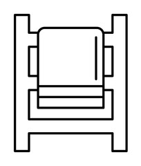 Poster - Towel, battery icon. Simple line, outline bathroom icons for ui and ux, website or mobile application