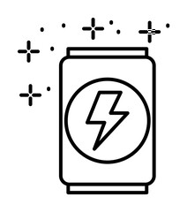 Poster - Energy drink drink icon. Simple line, outline of battle royale games icons for ui and ux, website or mobile application