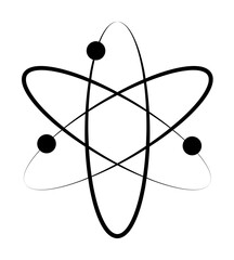 Poster - Atom, electron icon. Element of biology icon for mobile concept and web apps. Hand drawn Atom, electron icon can be used for web and mobile