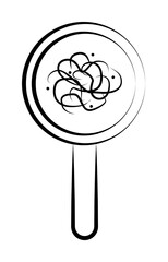 Poster - Magnifying glass, Bacteria icon. Element of biology icon for mobile concept and web apps. Hand drawn Magnifying glass, Bacteria icon can be used for web and mobile