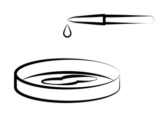 Poster - Petri dish, Bacteria, science icon. Element of biology icon for mobile concept and web apps. Hand drawn Petri dish, Bacteria, science icon can be used for web and mobile