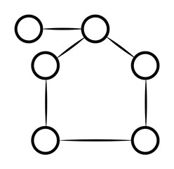 Poster - Molecule, Biology icon. Element of biology icon for mobile concept and web apps. Hand drawn Molecule, Biology icon can be used for web and mobile