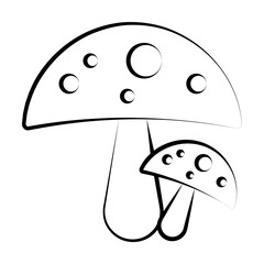Aufkleber - Mushroom, Nature icon. Element of biology icon for mobile concept and web apps. Hand drawn Mushroom, Nature icon can be used for web and mobile