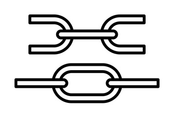 Poster - links, block chain icon. Element of block chain icon for mobile concept and web apps. Thin line links, block chain icon can be used for web and mobile