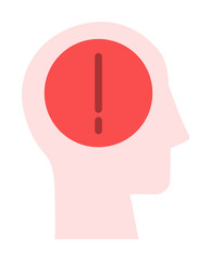 Aufkleber - head sign icon. simple color elements of brain process icons for ui and ux, website or mobile applic