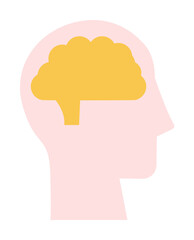 Aufkleber - head brain icon. Simple color elements of brain process icons for ui and ux, website or mobile application