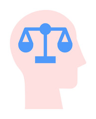 Aufkleber - head Libra icon. Simple color elements of brain process icons for ui and ux, website or mobile application