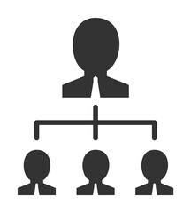 Poster - boss, leaer, team, group icon. Element of business icon for mobile concept and web apps. Glyph boss, leaer, team, group icon can be used for web and mobile