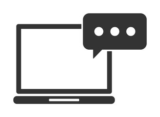 Aufkleber - chatting, laptop, business icon. Element of business icon for mobile concept and web apps. Glyph chatting, laptop, business icon can be used for web and mobile