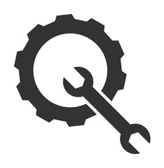 Aufkleber - setting, gear, adjustable wrench, business icon. Element of business icon for mobile concept and web apps. Glyph setting, gear, adjustable wrench, business icon can be used for web