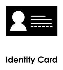 Poster - paper, user, card icon. Element of business icon with description. Glyph icon for website design and development, app development. Premium icon