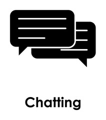 Aufkleber - speech, chat icon. Element of business icon with description. Glyph icon for website design and development, app development. Premium icon