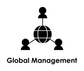 Poster - global management, world icon. Element of business icon for mobile concept and web apps. Detailed global management, world icon can be used for web and mobile