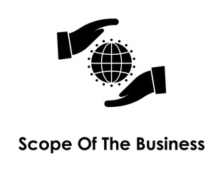 Poster - hand, world, scope of the business icon. Element of business icon for mobile concept and web apps. Detailed hand, world, scope of the business icon can be used for web and mobile