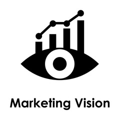 Aufkleber - eye, chart, marketing vision icon. Element of business icon for mobile concept and web apps. Detailed eye, chart, marketing vision icon can be used for web and mobile