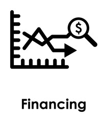 Aufkleber - chart, growth, financing icon. Element of business icon for mobile concept and web apps. Detailed chart, growth, financing icon can be used for web and mobile