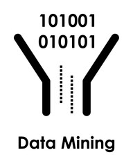 Aufkleber - filter, codding, data mining icon. Element of business icon for mobile concept and web apps. Detailed filter, codding, data mining icon can be used for web and mobile