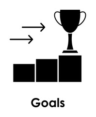 Aufkleber - cup, stand, goals icon. Element of business icon for mobile concept and web apps. Detailed cup, stand, goals icon can be used for web and mobile