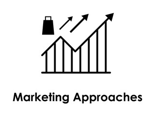 Aufkleber - chart, arrow up, lock, marketing approaches icon. One of business collection icons for websites, web design, mobile app