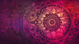 Fototapeta  - red and black mandala background