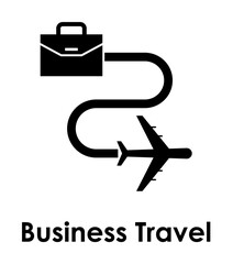 Poster - diplomat, aircraft, business travel icon. One of business collection icons for websites, web design, mobile app