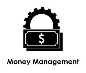 Aufkleber - gear, dollar, money management icon. One of business collection icons for websites, web design, mobile app