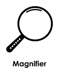 Aufkleber - magnifier icon. One of the business collection icons for websites, web design, mobile app