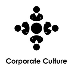 Poster - workers, circle, corporate culture icon. One of the business collection icons for websites, web design, mobile app