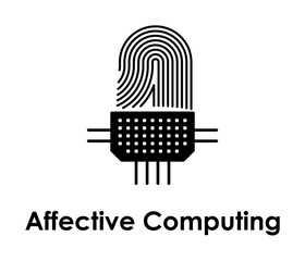 Poster - fingerprint, hexagon, affective computing icon. One of business icons for websites, web design, mobile app