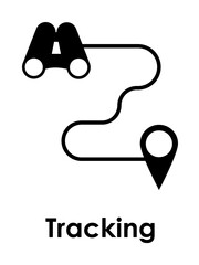 Aufkleber - binocular, pin, tracking icon. One of business collection icons for websites, web design, mobile app