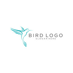 Wall Mural - creative hummingbird logo