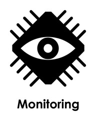Aufkleber - eye, hexagon, monitoring icon. one of business collection icons for websites, web design, mobile app