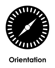 Aufkleber - compass, orientation icon. One of business collection icons for websites, web design, mobile app