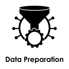 Poster - filter, gear, circuit, data preparation icon. One of business collection icons for websites, web design, mobile app