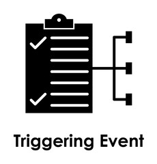 Poster - folder, document, connection, triggering event icon. One of business collection icons for websites, web design, mobile app