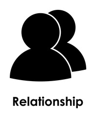 Poster - users, relationship icon. One of business collection icons for websites, web design, mobile app