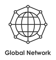 Poster - world, global, network icon
