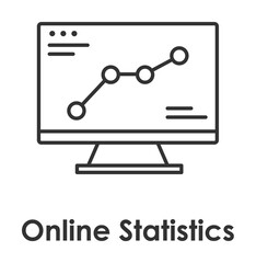 Poster - monitor, chart icon
