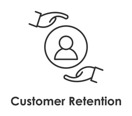 Poster - hands, man, customer icon