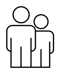 Aufkleber - employees line icon. Element of business organisation icon for mobile concept and web apps. Thin line employees icon can be used for web and mobile