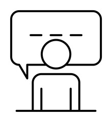 Aufkleber - job interview line icon. Element of business organisation icon for mobile concept and web apps. Thin line job interview icon can be used for web and mobile