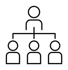 Aufkleber - organization structure line icon. Element of business organisation icon for mobile concept and web apps. Thin line organization structure icon can be used for web and mobile