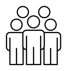 Aufkleber - employees line icon. Element of business organisation icon for mobile concept and web apps. Thin line employees icon can be used for web and mobile