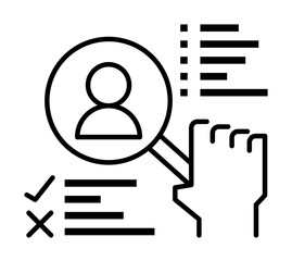 Aufkleber - Find, human, search icon. Element of business people icon for mobile concept and web apps. Thin line Find, human, search icon can be used for web and mobile