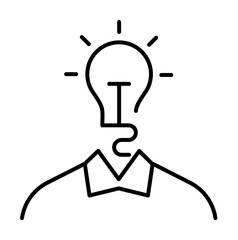 Aufkleber - Idea, human icon. Element of business people icon for mobile concept and web apps. Thin line Idea, human icon can be used for web and mobile